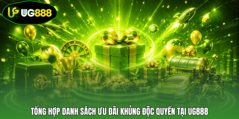 Tổng hợp danh sách ưu đãi khủng độc quyền tại UG888